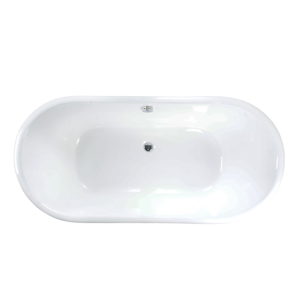 Wakely 68" Extra Wide Cast Iron Bateau Tub