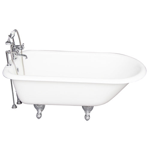 Beecher 60″ Cast Iron Roll Top Tub Kit – Polished Chrome Accessories