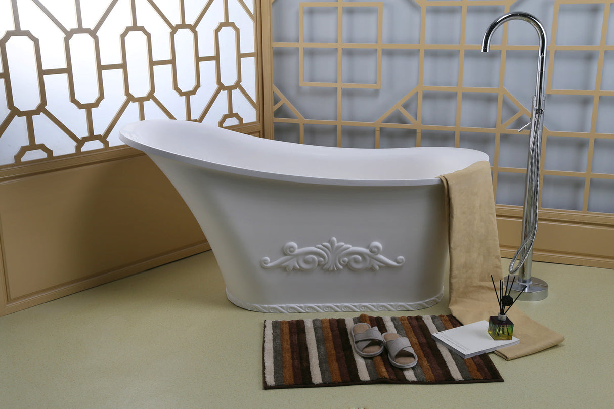 Ayanna 59" BARstone Slipper Tub