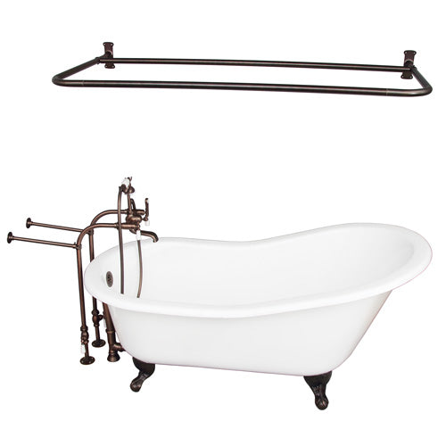 Griffin 61″ Cast Iron Slipper Tub Kit – Oil Rubbed Bronze Accessories