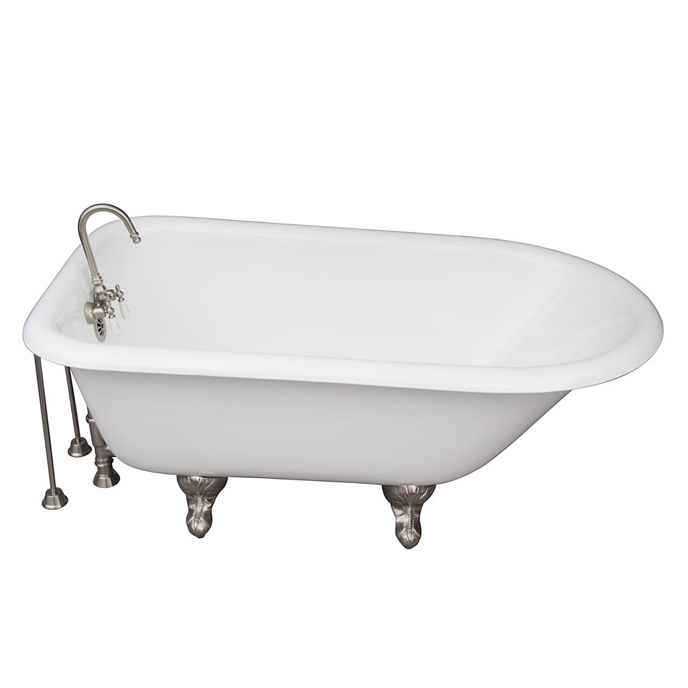Antonio 55″ Cast Iron Roll Top Tub Kit – Brushed Nickel Accessories