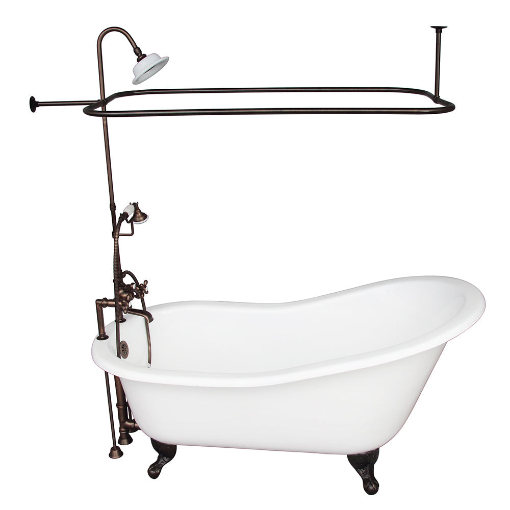 Griffin 61″ Cast Iron Slipper Tub Kit – Oil Rubbed Bronze Accessories