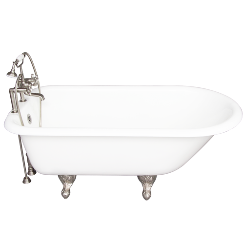 Beecher 60″ Cast Iron Roll Top Tub Kit – Brushed Nickel Accessories