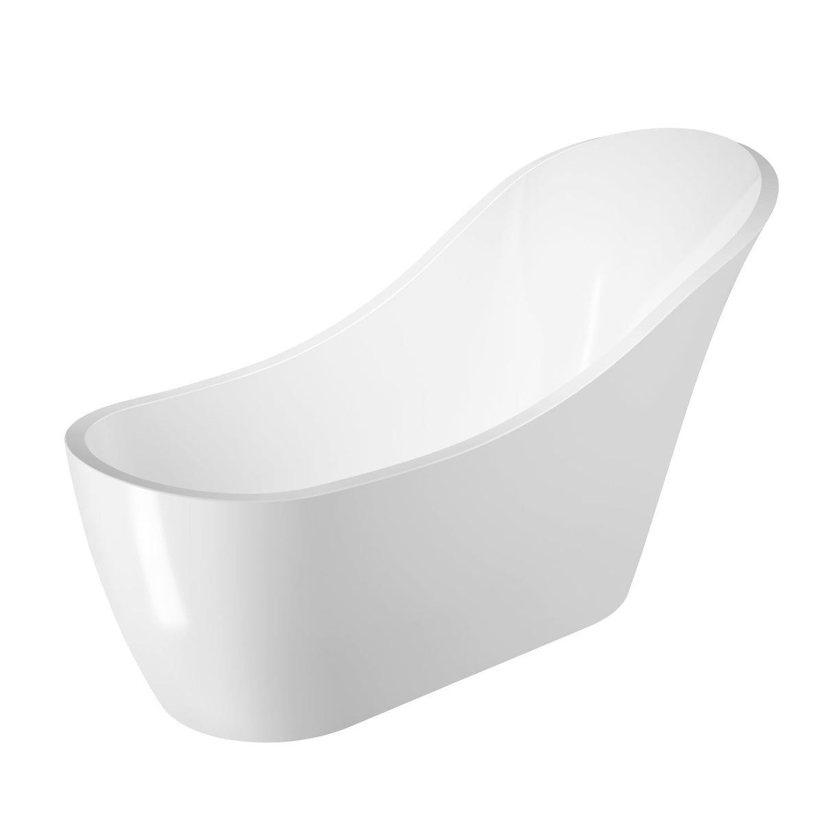 McGuire 70" Acrylic Slipper Tub with Integral Drain and Overflow