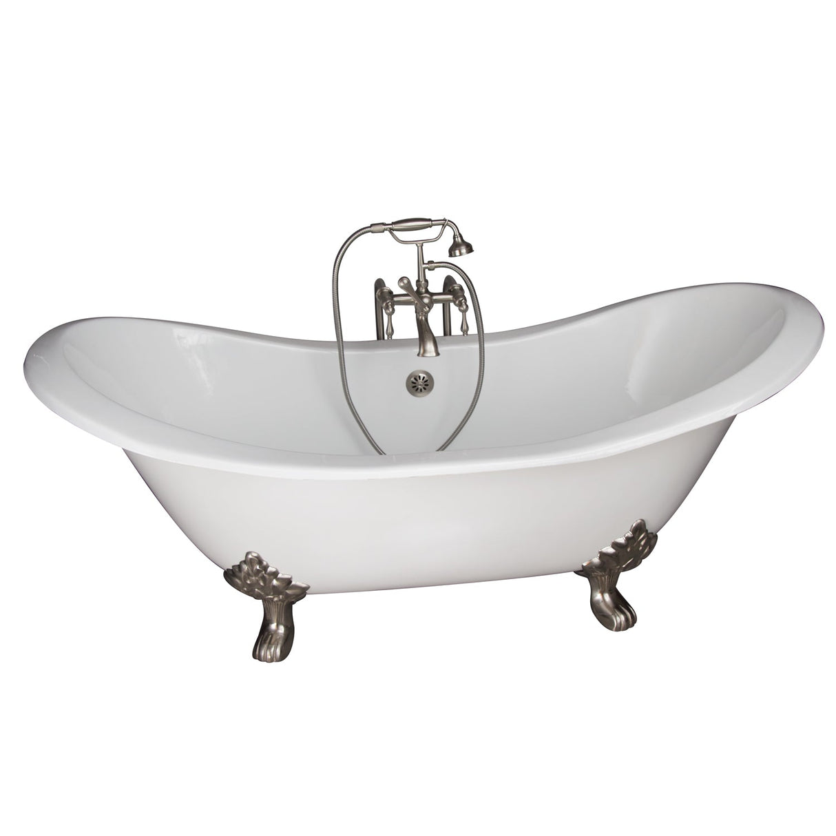 Marshall 72″ Cast Iron Double Slipper Tub Kit – Brushed Nickel  ccessories