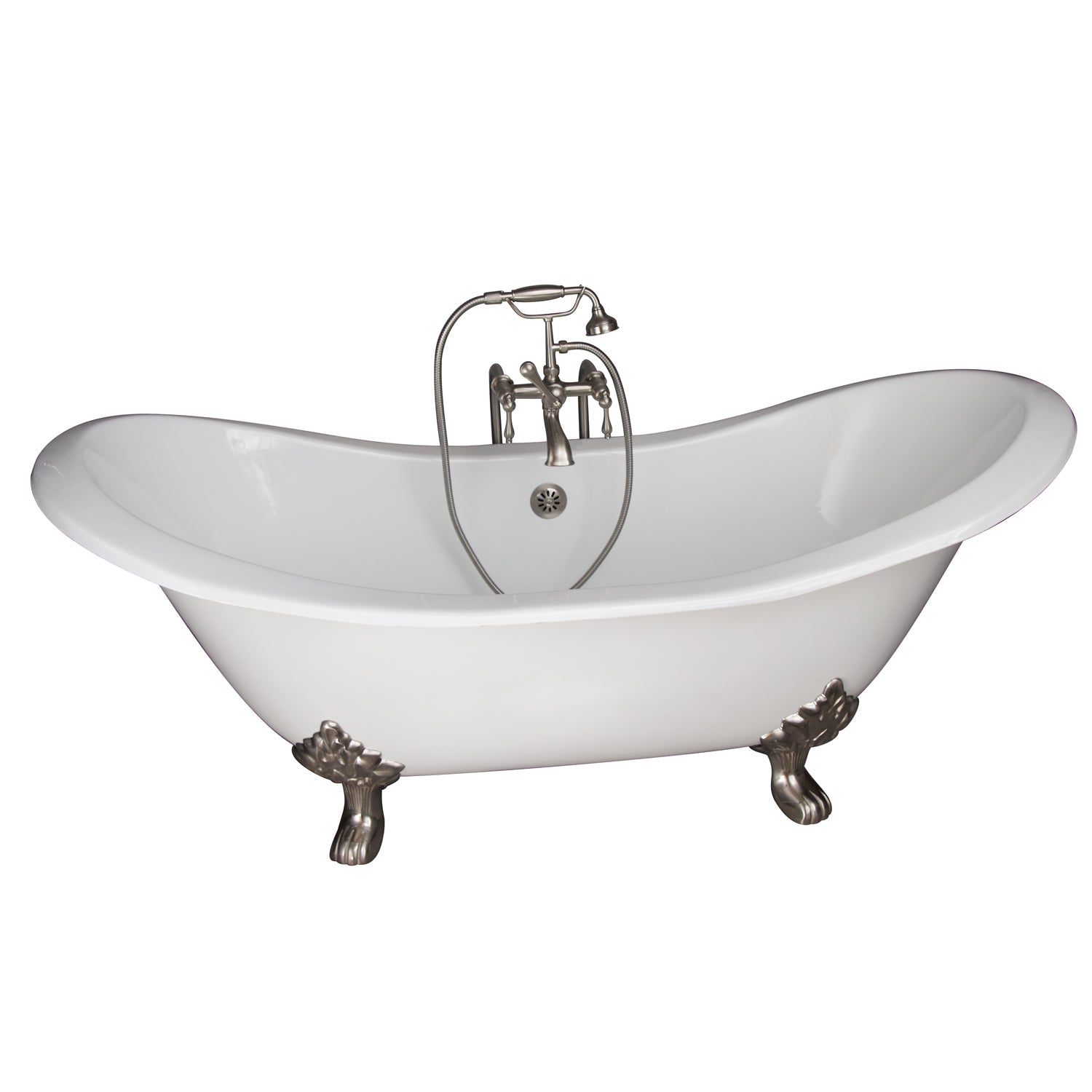 Marshall 72″ Cast Iron Double Slipper Tub Kit – Brushed Nickel  ccessories