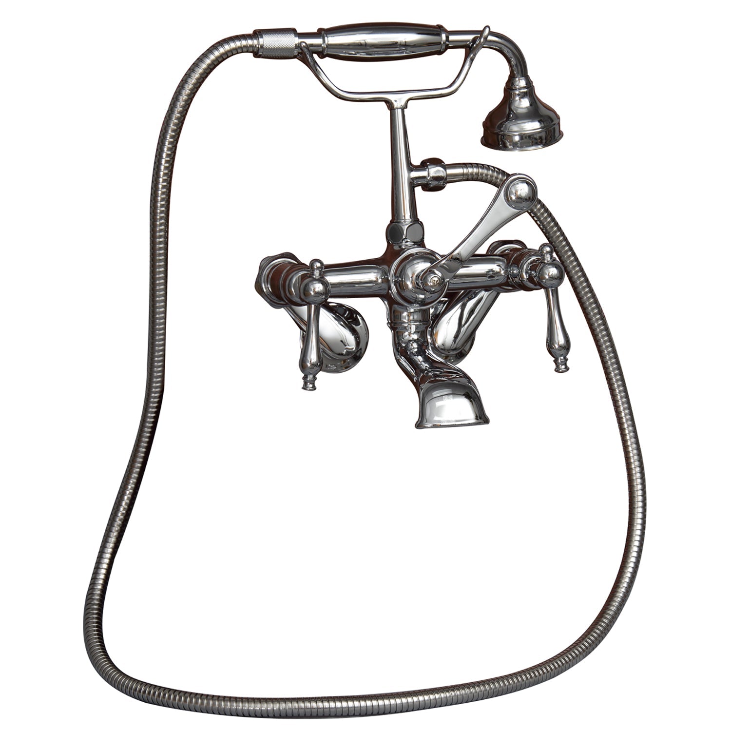 Brocton 65″ Cast Iron Roll Top Tub Kit – Polished Chrome Accessories