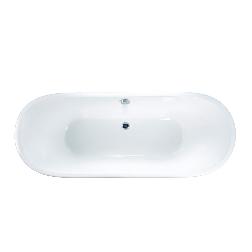 Wakely 68" Cast Iron Bateau Tub on Base