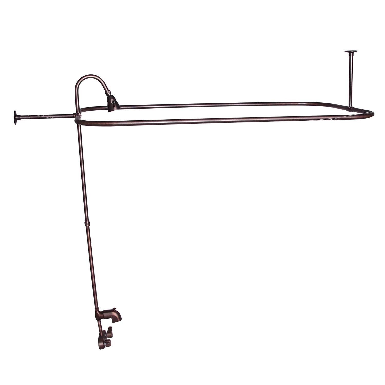 Antonio 55" Cast Iron Roll Top Tub Kit-Oil Rubbed Bronze Accessories