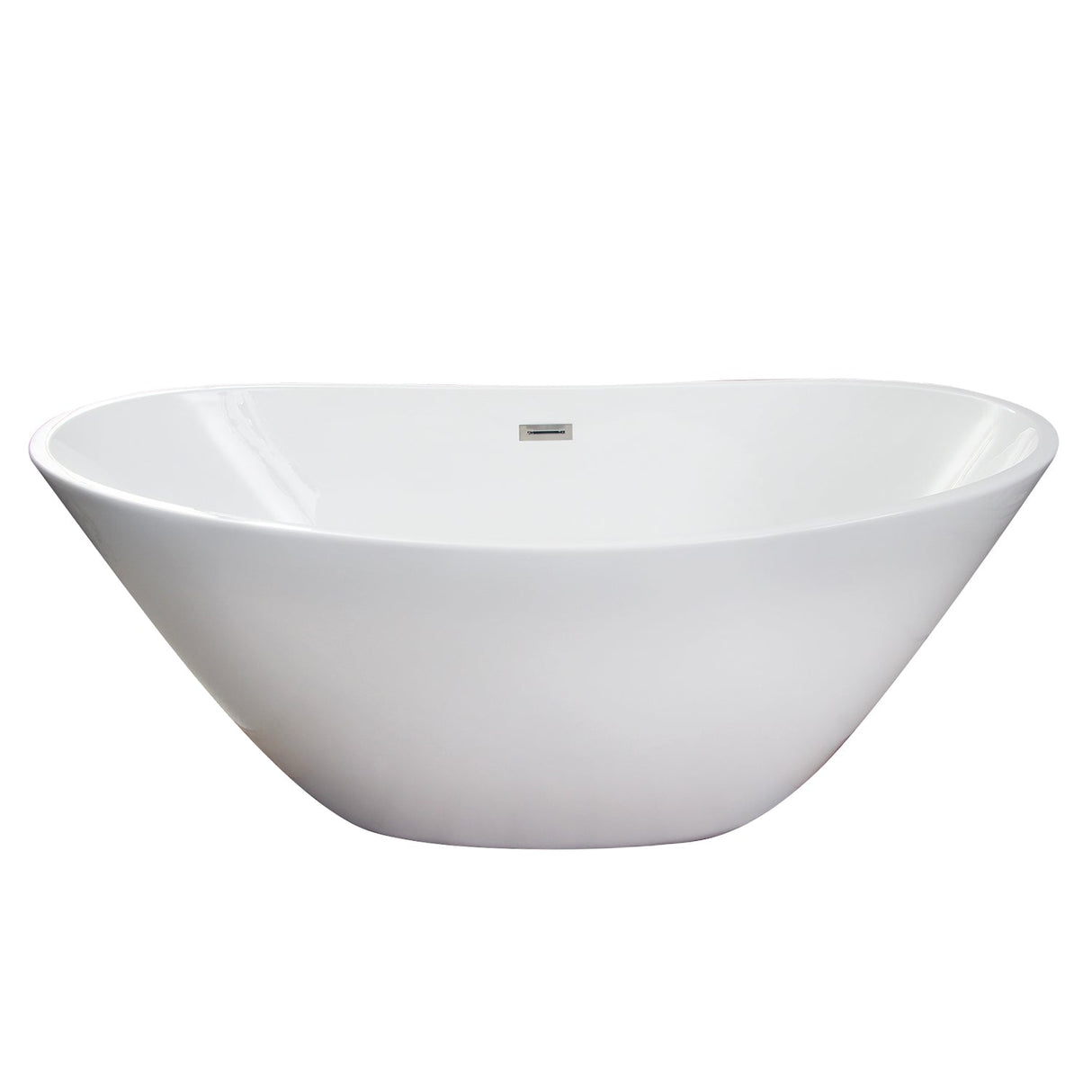Newman 62" Acrylic Double Slipper Tub with Integral Drain and Overflow