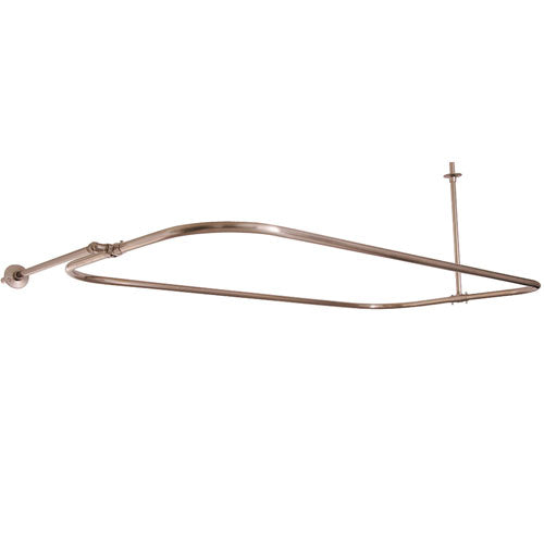 24" Rectangular Shower Rod with Supports