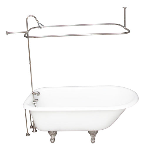 Brocton 65″ Cast Iron Roll Top Tub Kit – Polished Chrome Accessories