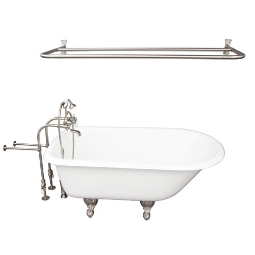 Antonio 55″ Cast Iron Roll Top Tub Kit – Brushed Nickel Accessories