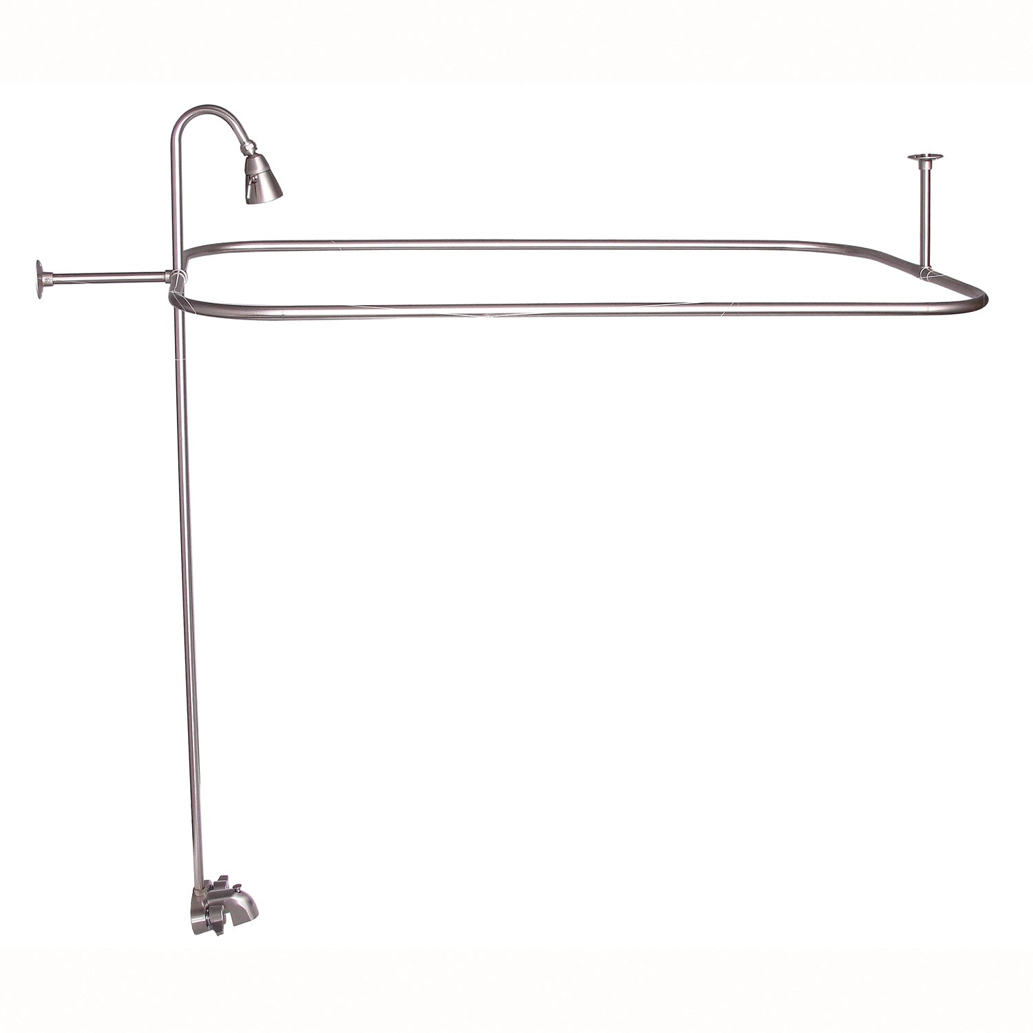 Bartlett 60" Cast Iron Roll Top Tub Kit-Brushed Nickel Accessories