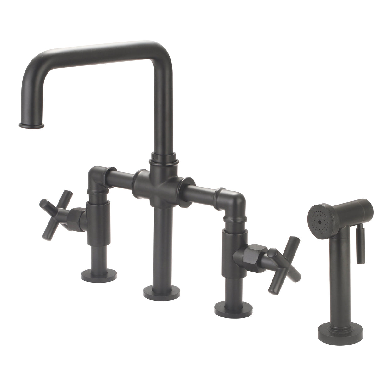 Highland Kitchen Bridge Faucet with Sidespray