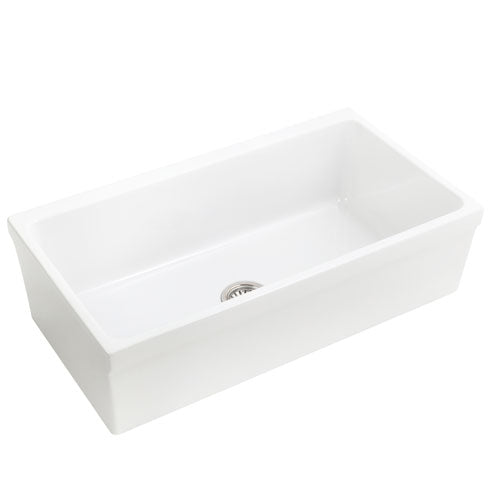 Hinton Single Bowl Fireclay Apron-Front Sink