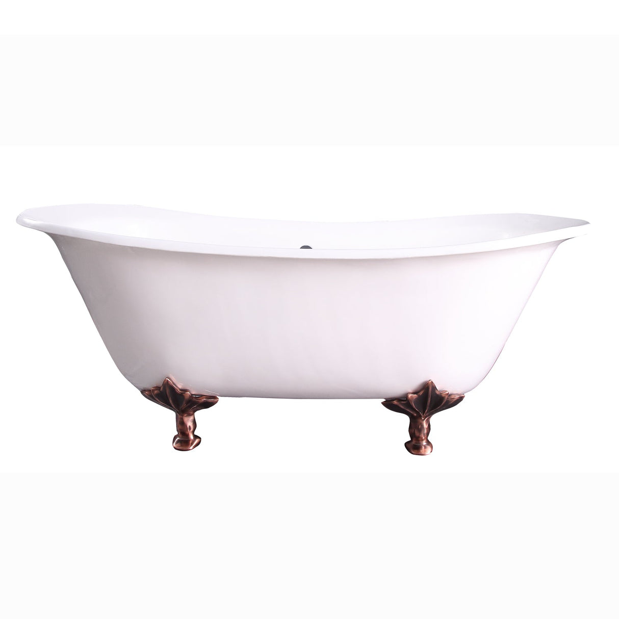 Maxmillian 67" Cast Iron Double Slipper Tub