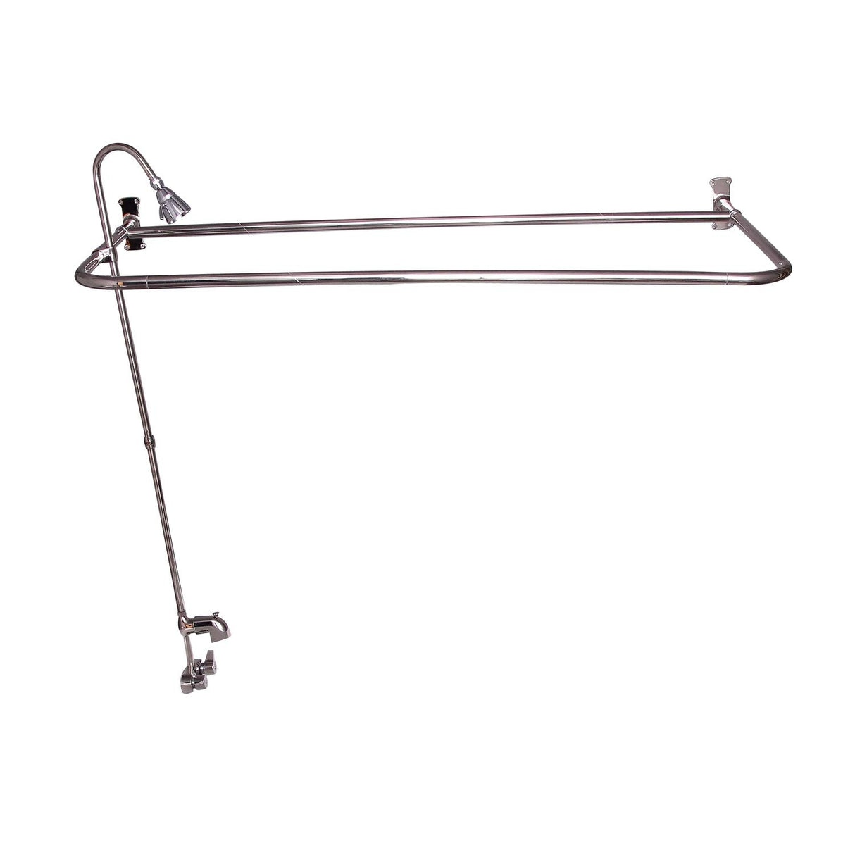 Antonio 55" Cast Iron Roll Top Tub Kit-Polished Nickel Accessories