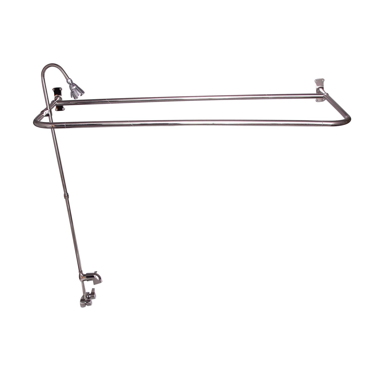 Antonio 55" Cast Iron Roll Top Tub Kit-Polished Nickel Accessories