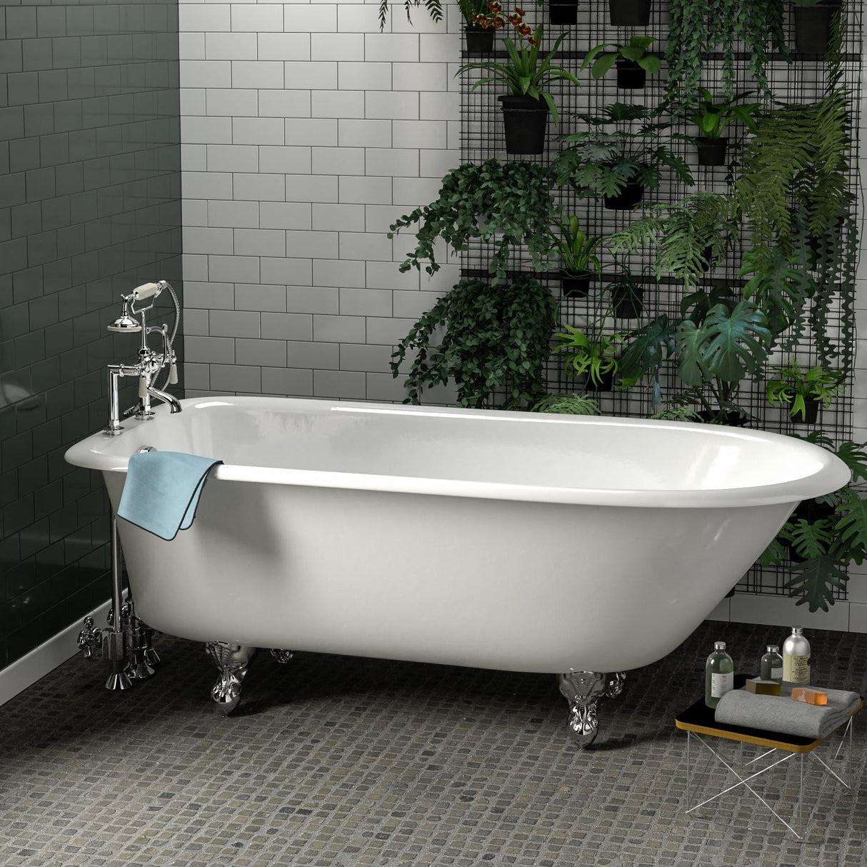 Cadmus 67" Cast Iron Roll Top Tub