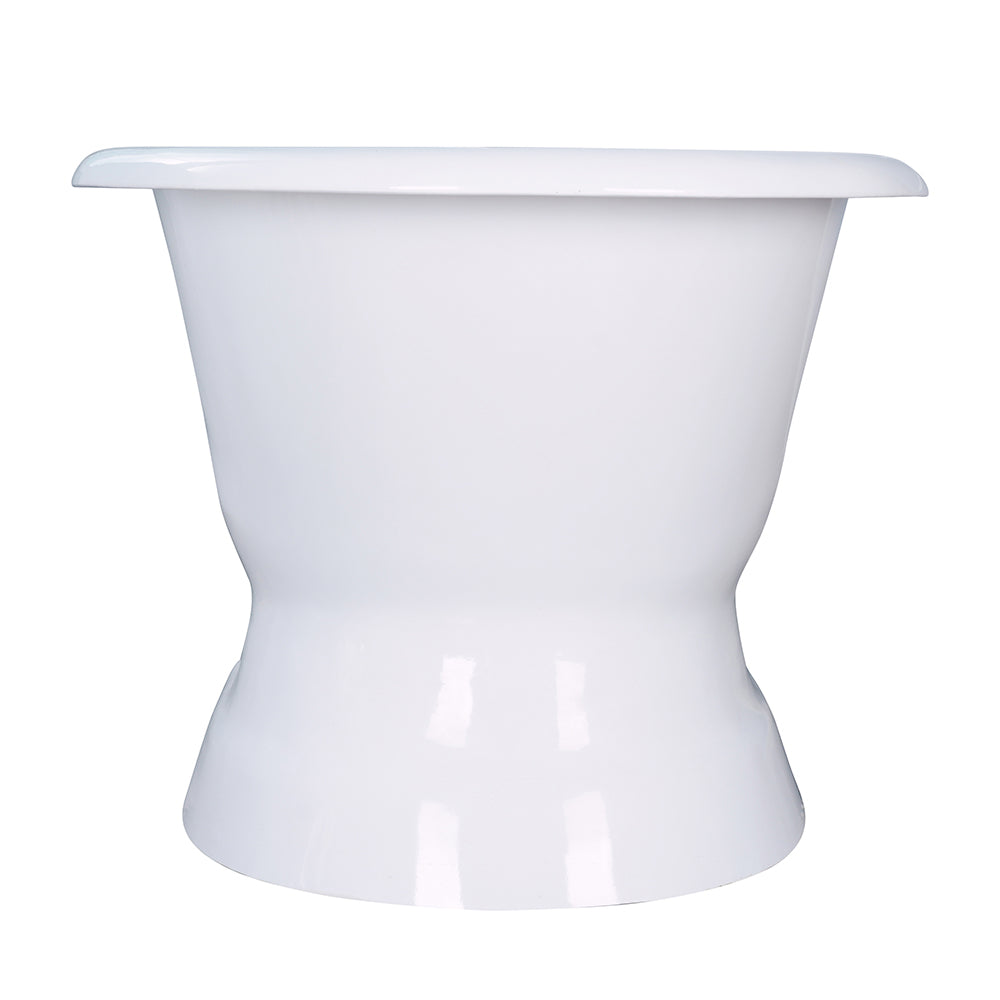 Cromwell 66" Cast Iron Double Roll Top Tub on Base