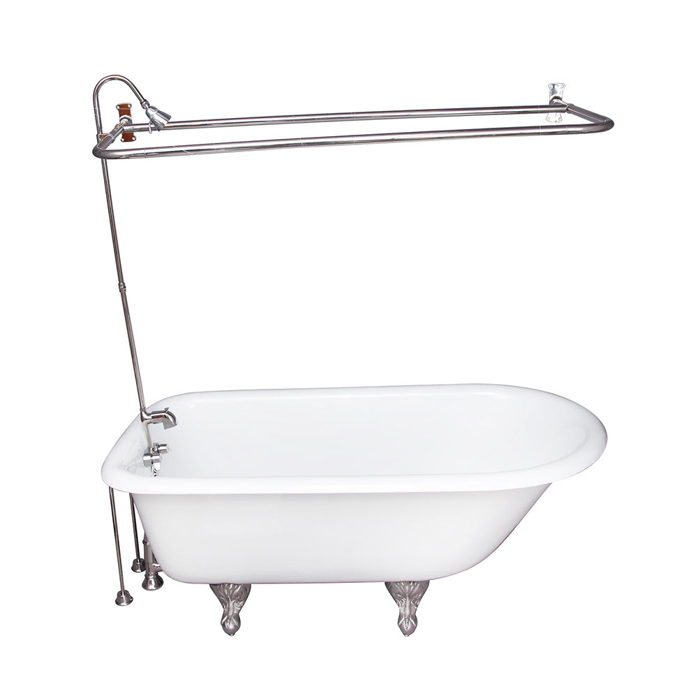 Bartlett 60″ Cast Iron Roll Top Tub Kit – Polished Chrome Accessories