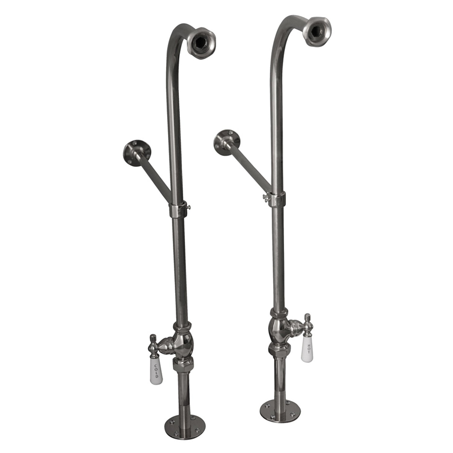 Brocton 65″ Cast Iron Roll Top Tub Kit – Polished Chrome Accessories