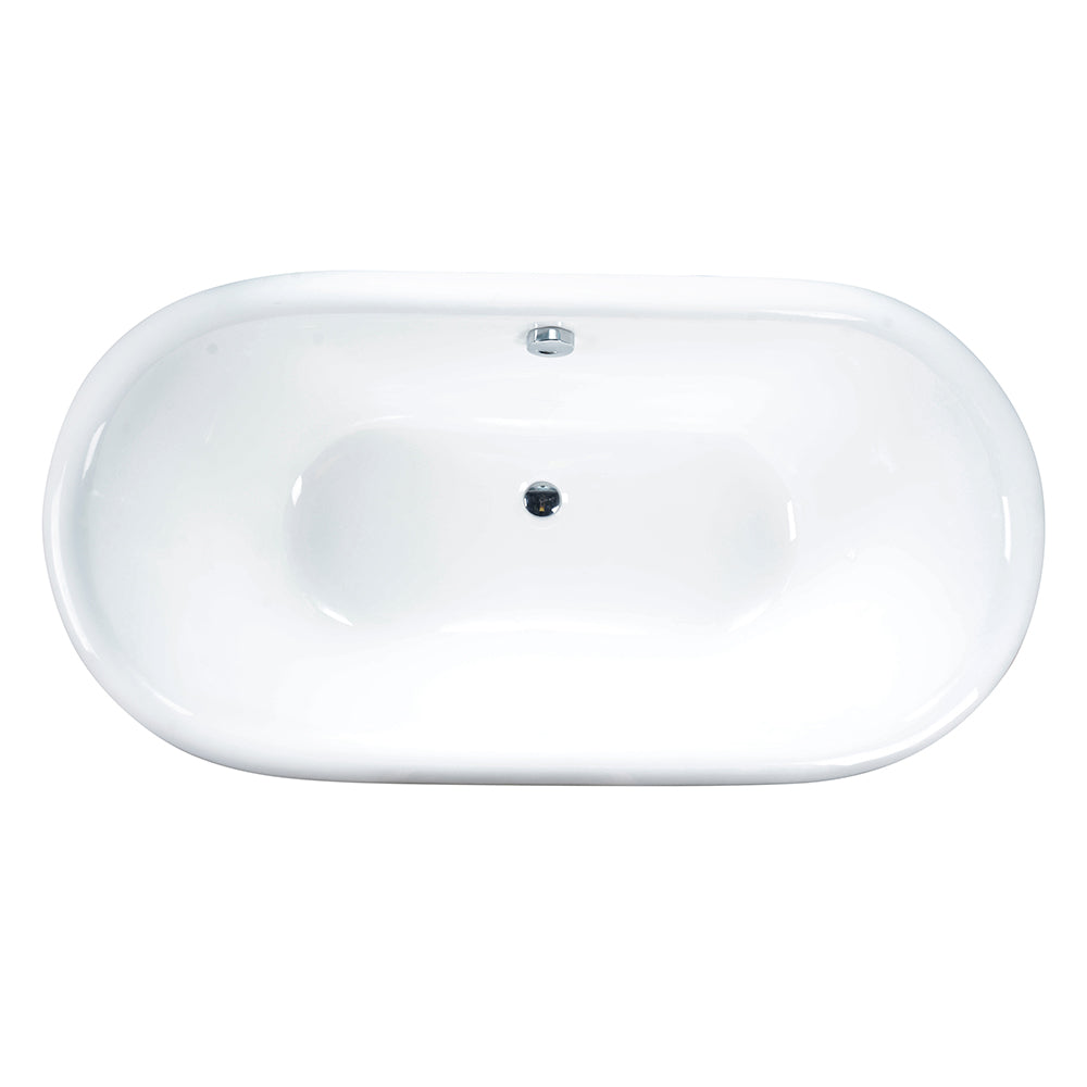 Conrad 60" Cast Iron Double Roll Top Tub