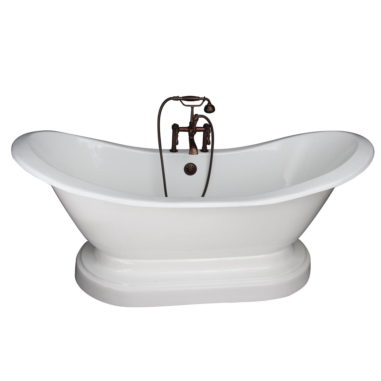 Marshall 72″ Cast Iron Double Slipper Tub Kit – Oil Rubbed Bronze Accessories