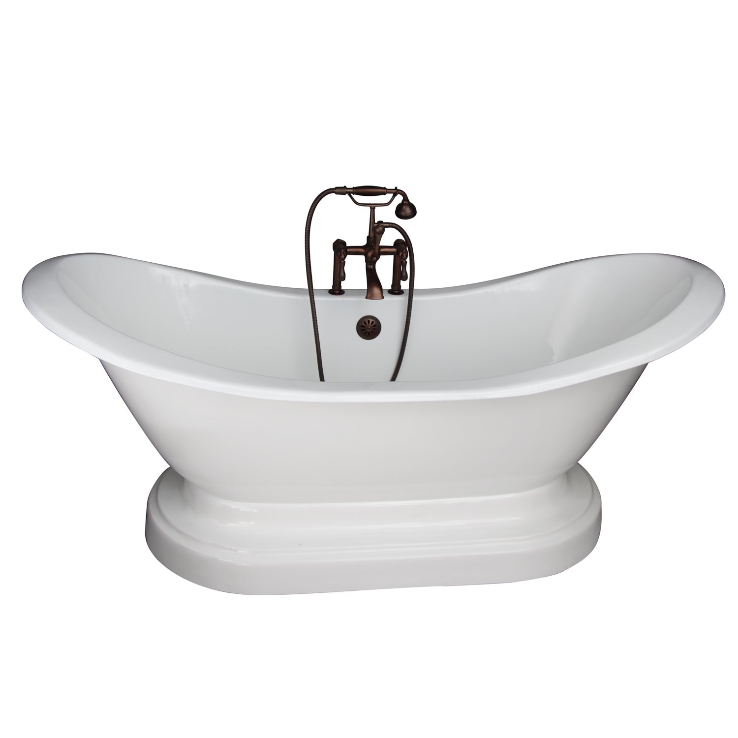 Marshall 72″ Cast Iron Double Slipper Tub Kit – Oil Rubbed Bronze Accessories