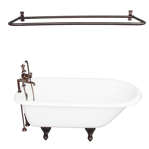 Beecher 60″ Cast Iron Roll Top Tub Kit – Oil Rubbed Bronze Accessories