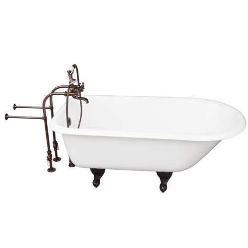 Brocton 65″ Cast Iron Roll Top Tub Kit – Oil Rubbed Bronze Accessories