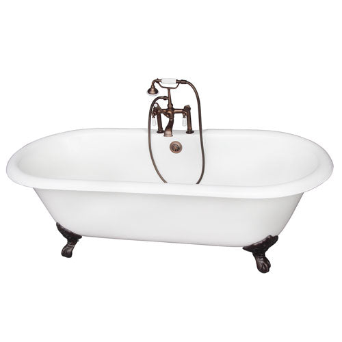 Duet 67″ Cast Iron Double Roll Top Tub Kit – Oil Rubbed Bronze Accessories