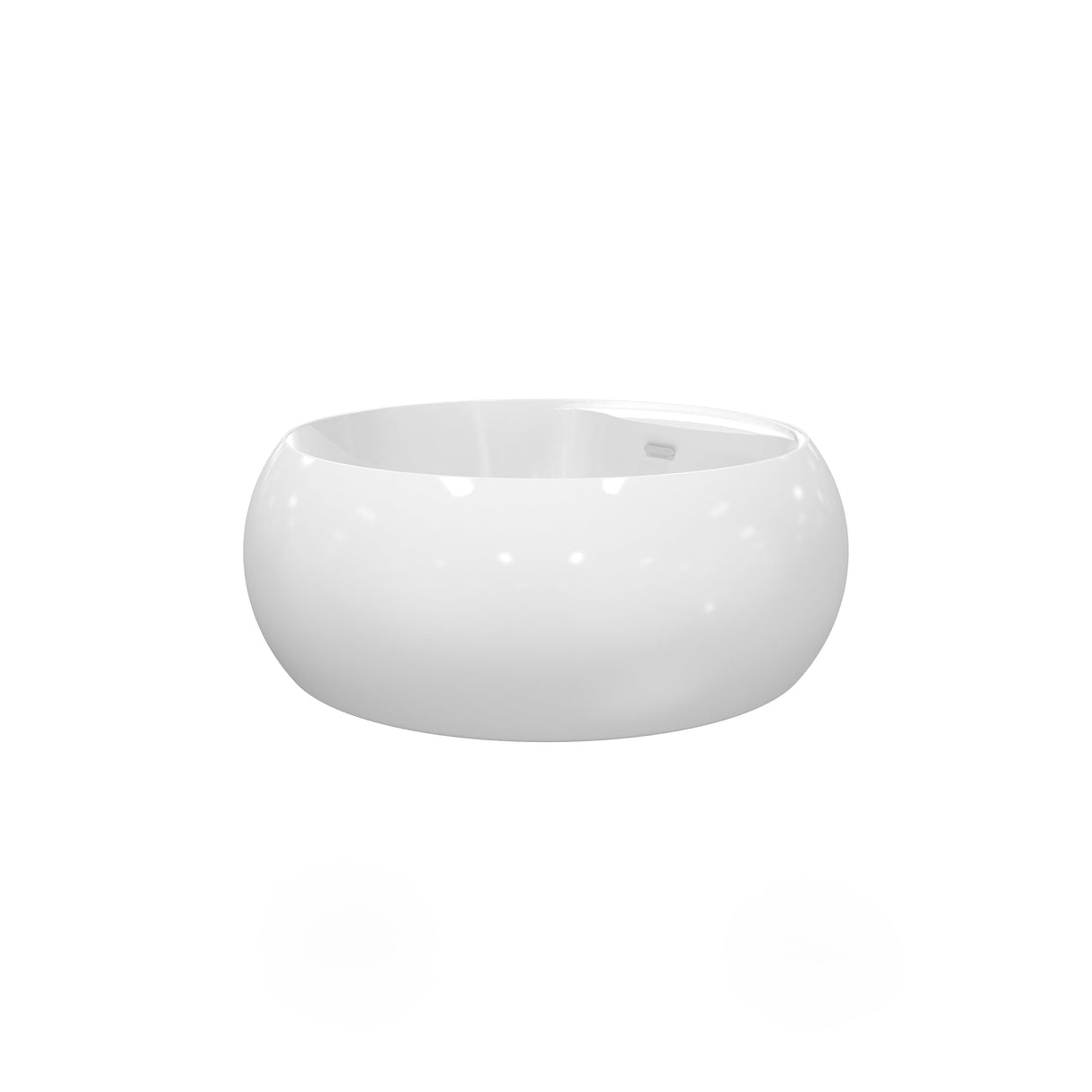 Yarborough 61" Round Acrylic Tub with Integral Drain and Overflow