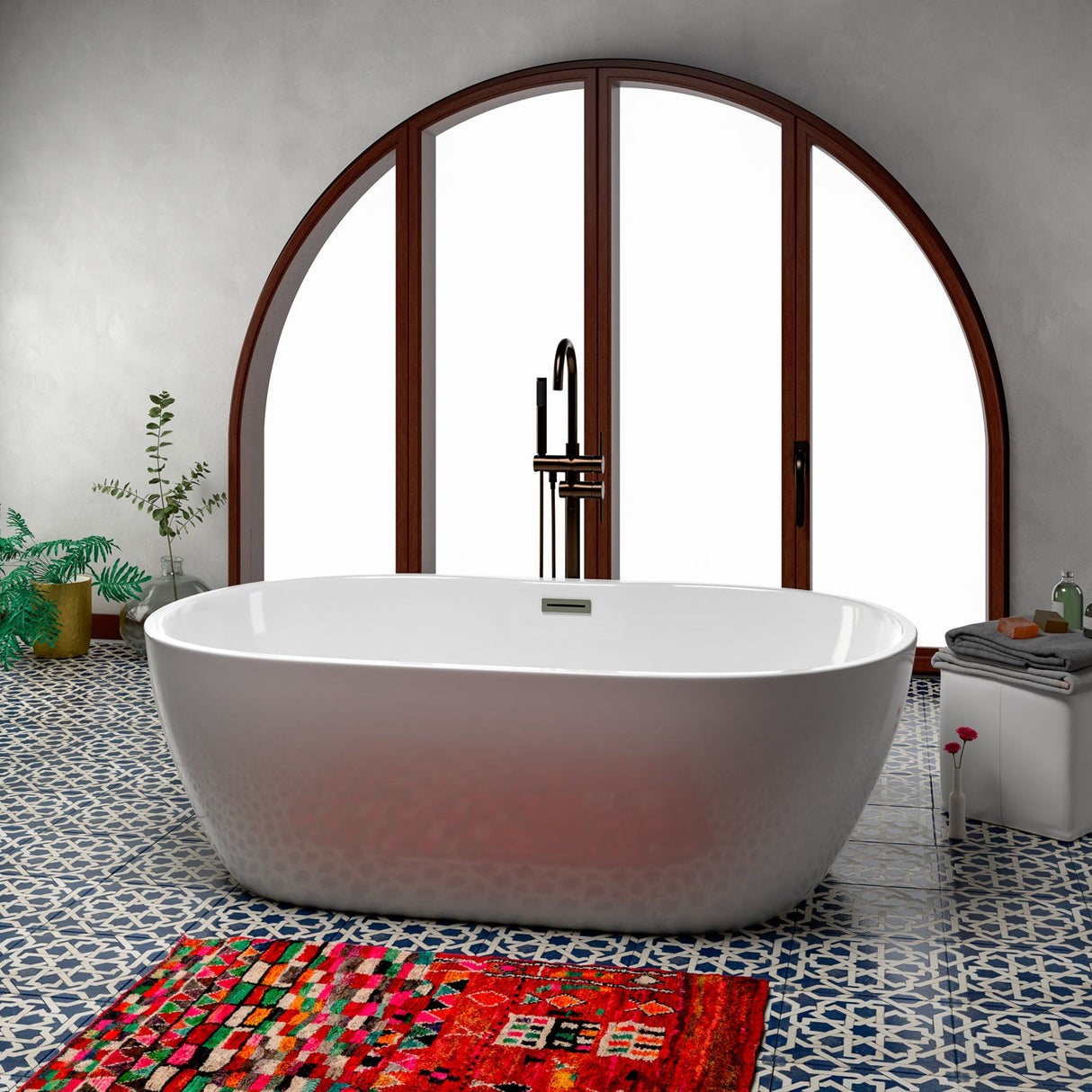 Piper 71" Extra Wide Acrylic Tub with Integral Drain