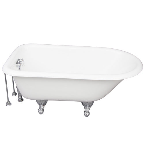 Antonio 55″ Cast Iron Roll Top Tub Kit – Polished Chrome Accessories