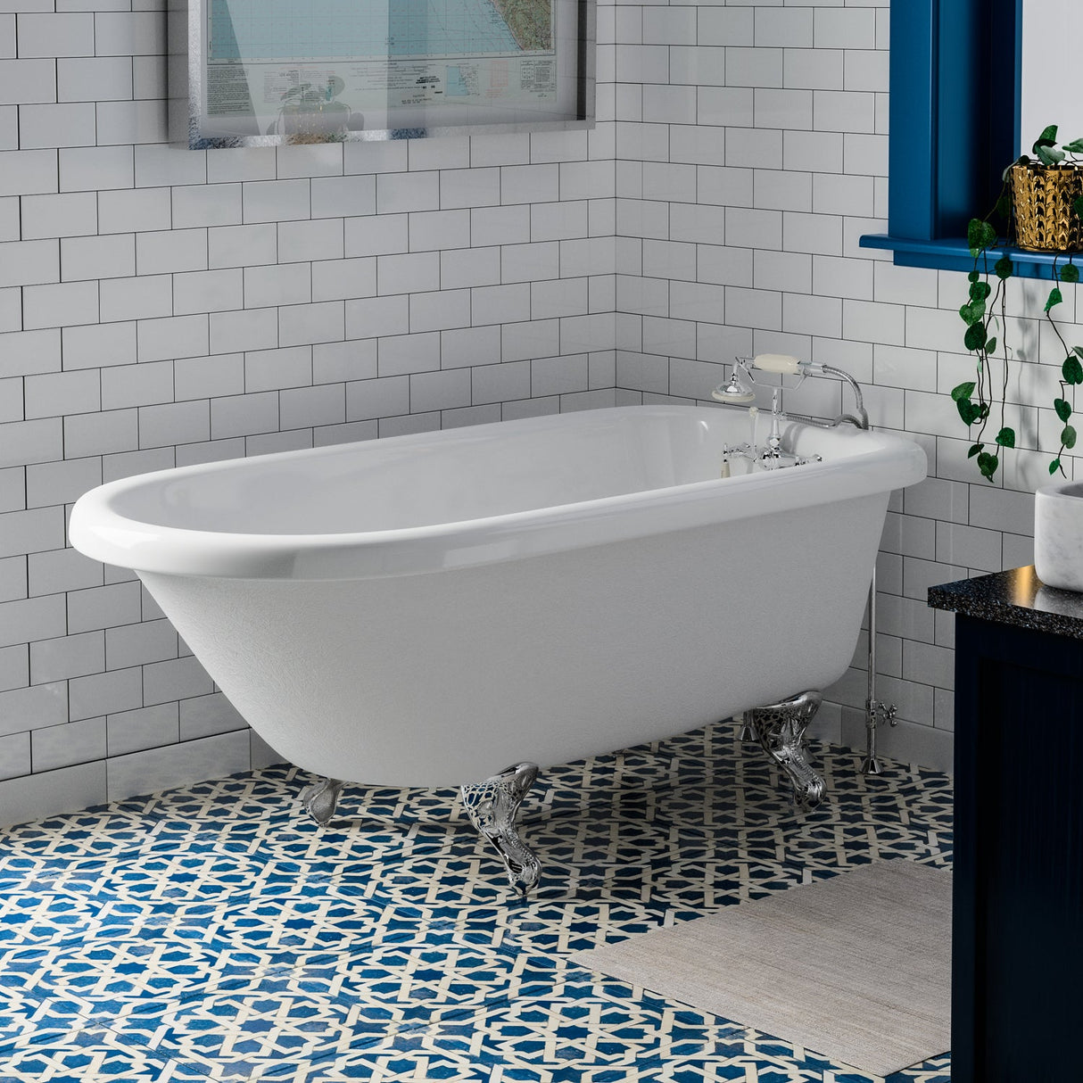 Andover 60" Acrylic Roll Top Tub