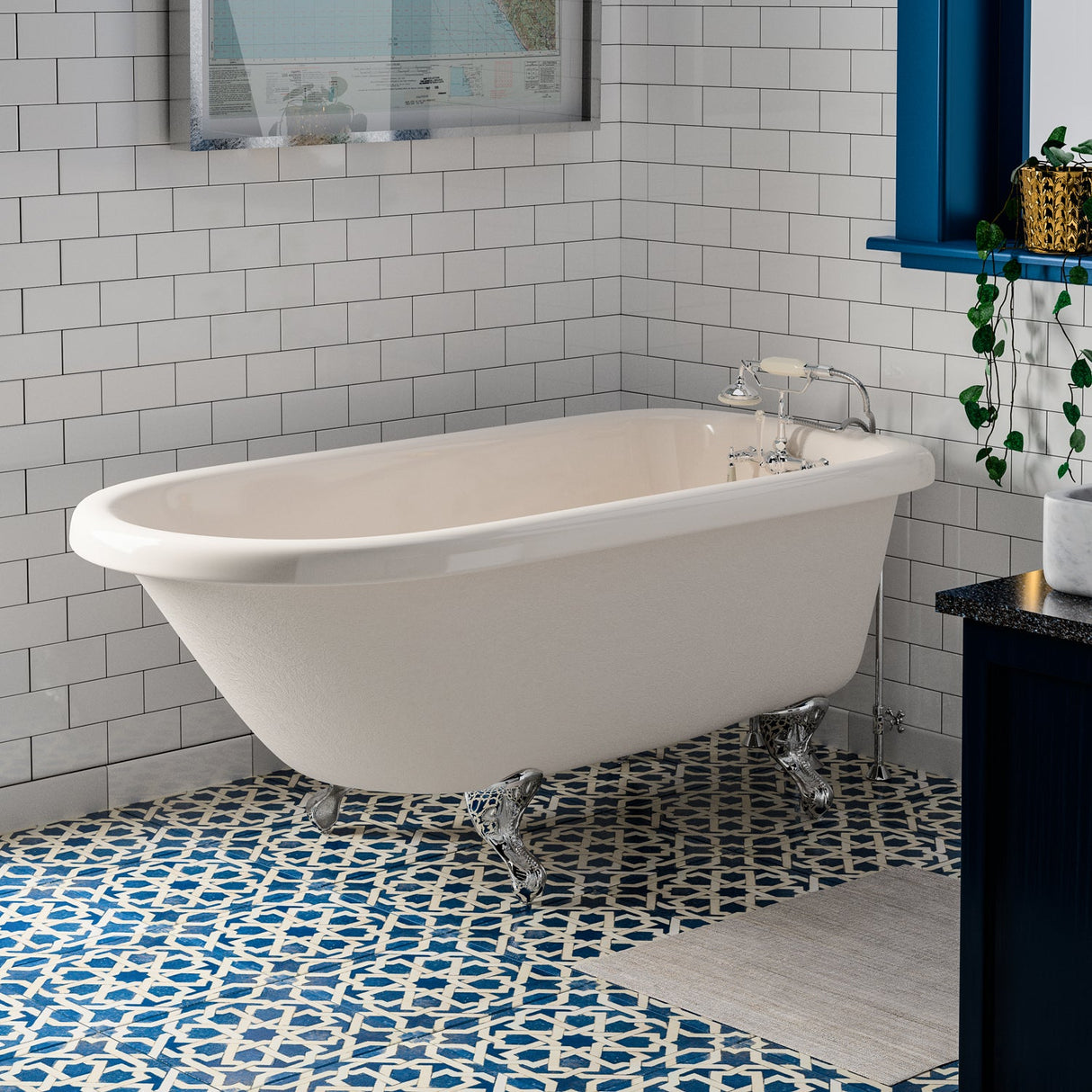 Andover 60" Acrylic Roll Top Tub