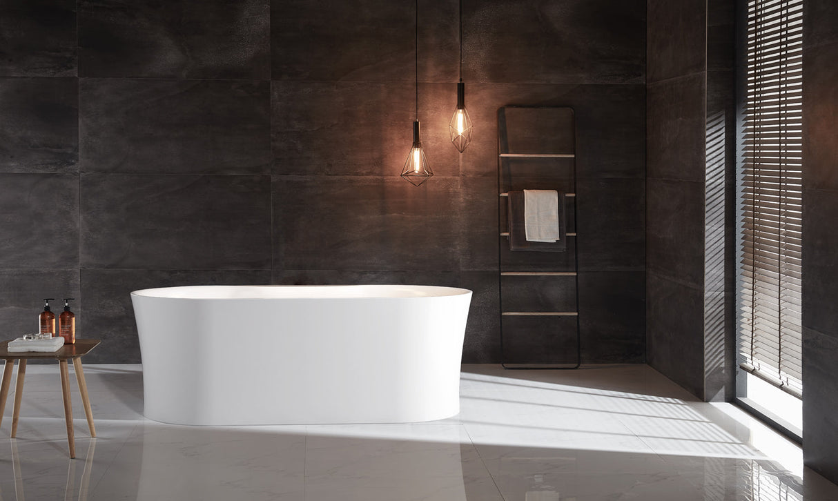 Olmos 59" Acrylic Freestanding Tub with Integral Drain