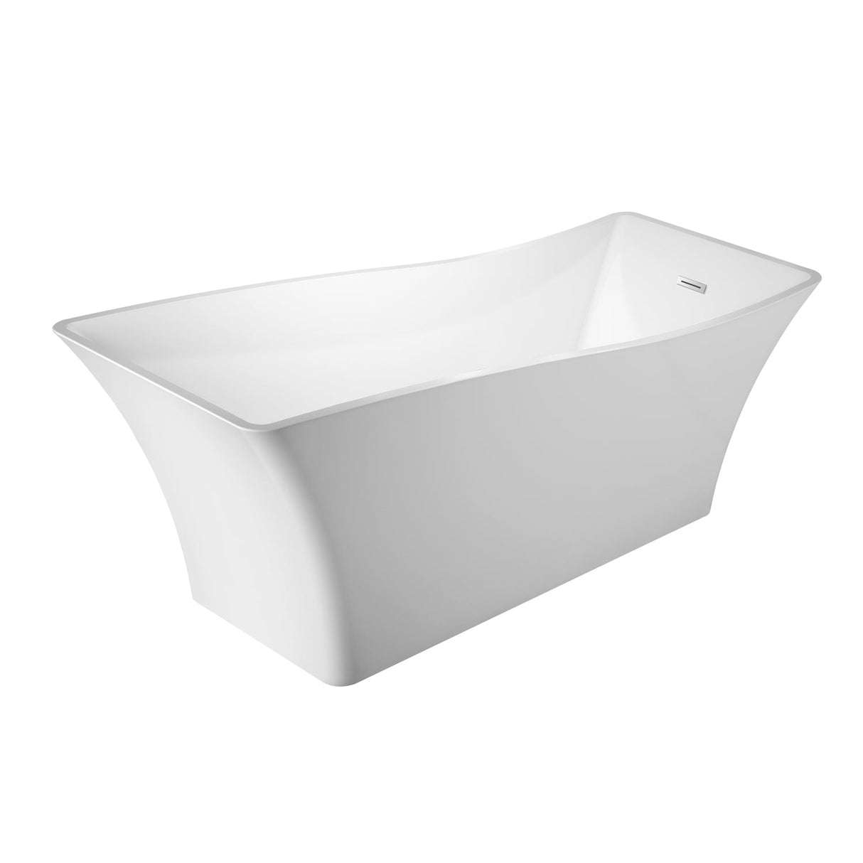 Melanie 68" Acrylic Slipper Tub with Integral Drain and Overflow