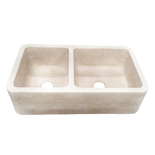 Dryden Double Bowl Marble Apron-Front Sink