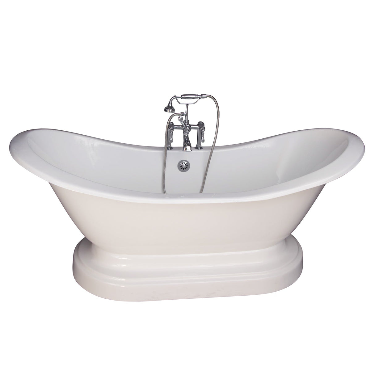 Marshall 72″ Cast Iron Double Slipper Tub Kit – Polished Chrome Accessories