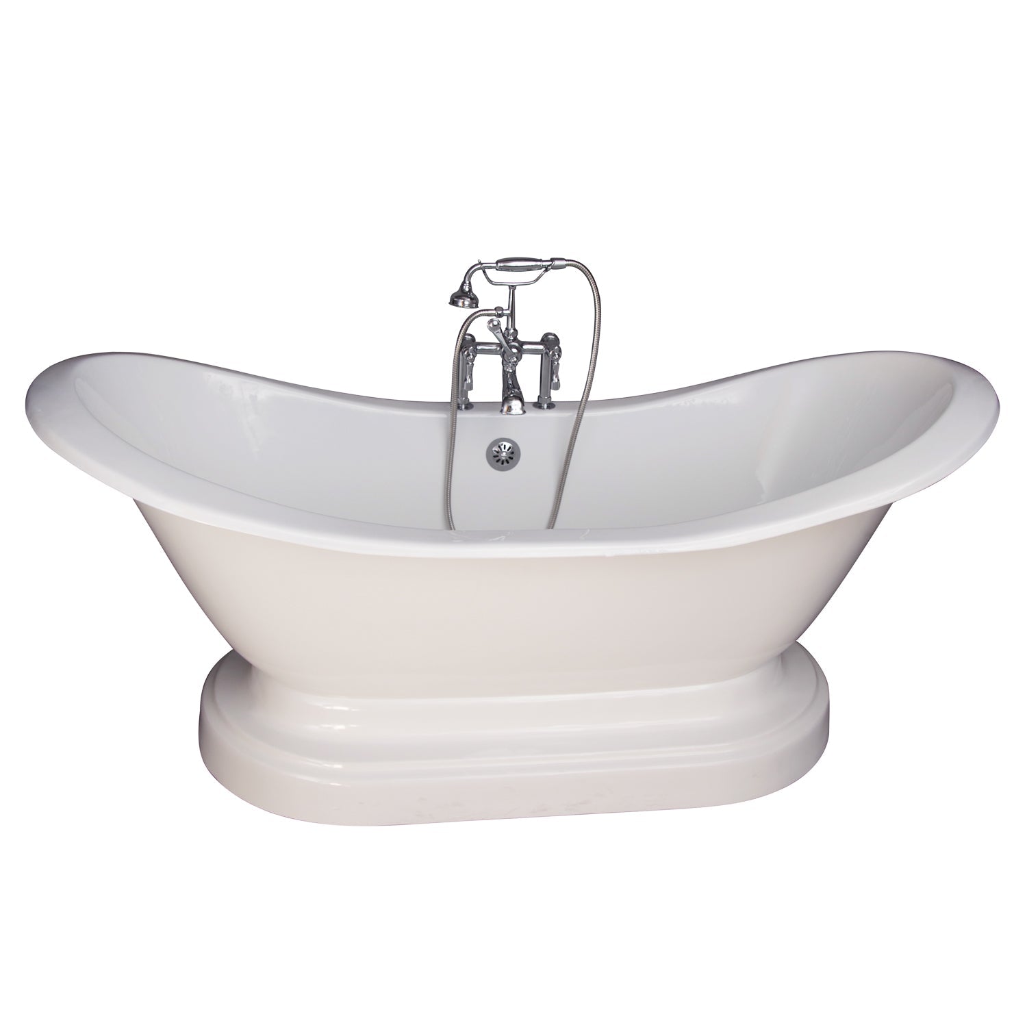 Marshall 72″ Cast Iron Double Slipper Tub Kit – Polished Chrome Accessories