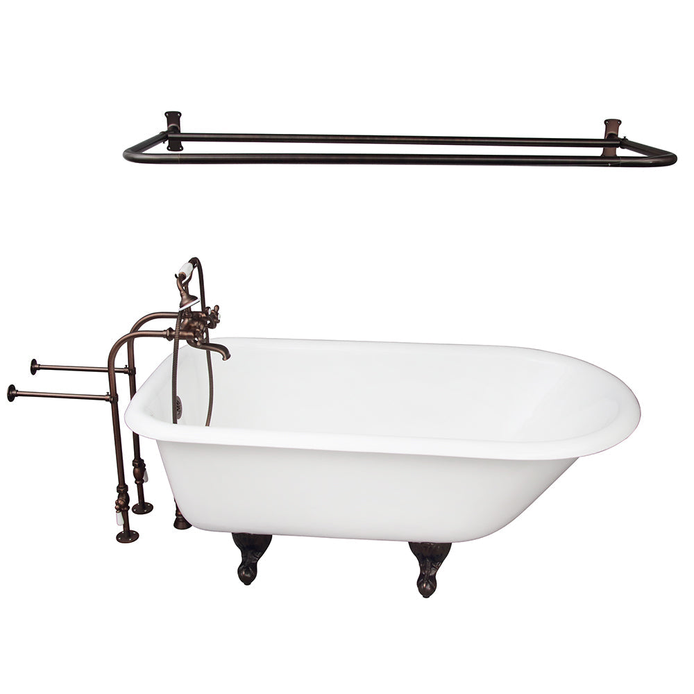 Brocton 65″ Cast Iron Roll Top Tub Kit – Oil Rubbed Bronze Accessories