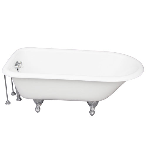 Bartlett 60″ Cast Iron Roll Top Tub Kit – Polished Chrome Accessories