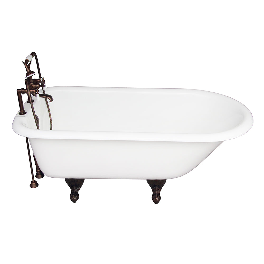 Beecher 60″ Cast Iron Roll Top Tub Kit – Oil Rubbed Bronze Accessories