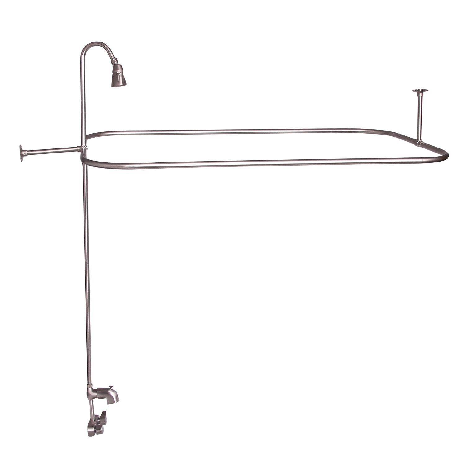 Brocton 65″ Cast Iron Roll Top Tub Kit – Brushed Nickel Accessories