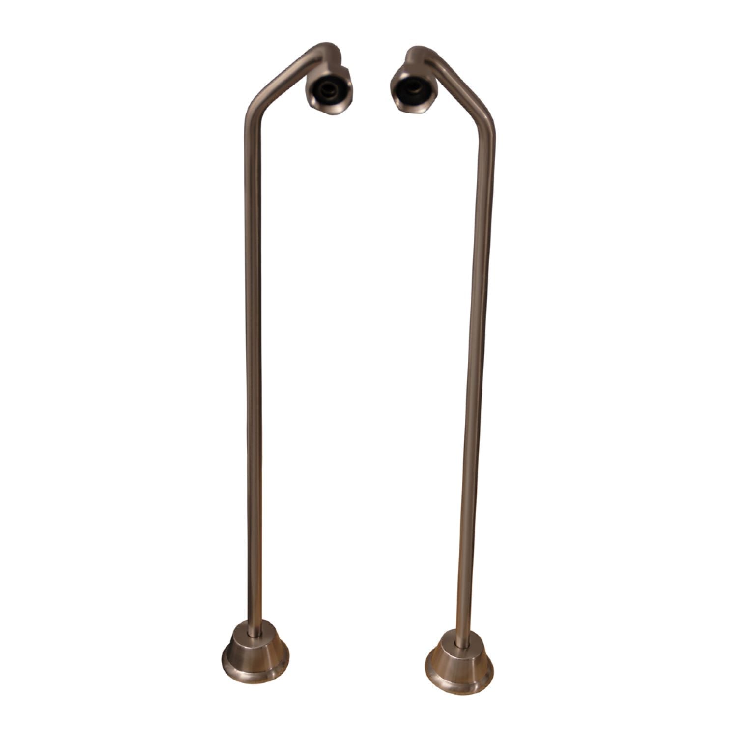 Antonio 55" Cast Iron Roll Top Tub Kit-Brushed Nickel Accessories