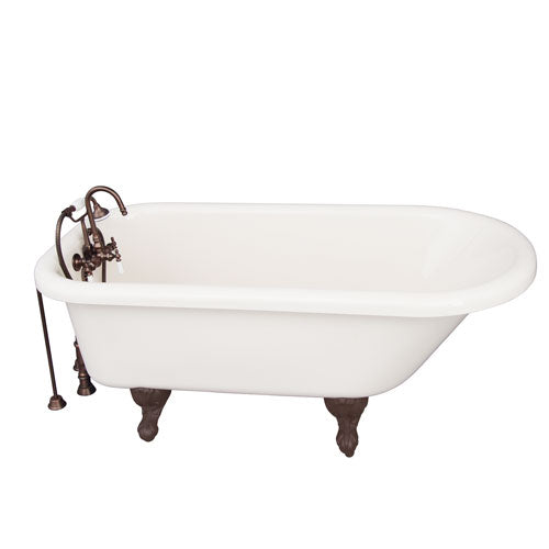 Anthea Acrylic Roll Top Tub Kit in Bisque – Oil Rubbed Bronze Accessories