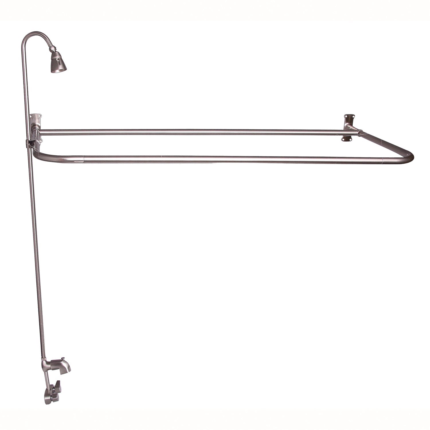 Bartlett 60" Cast Iron Roll Top Tub Kit-Brushed Nickel Accessories